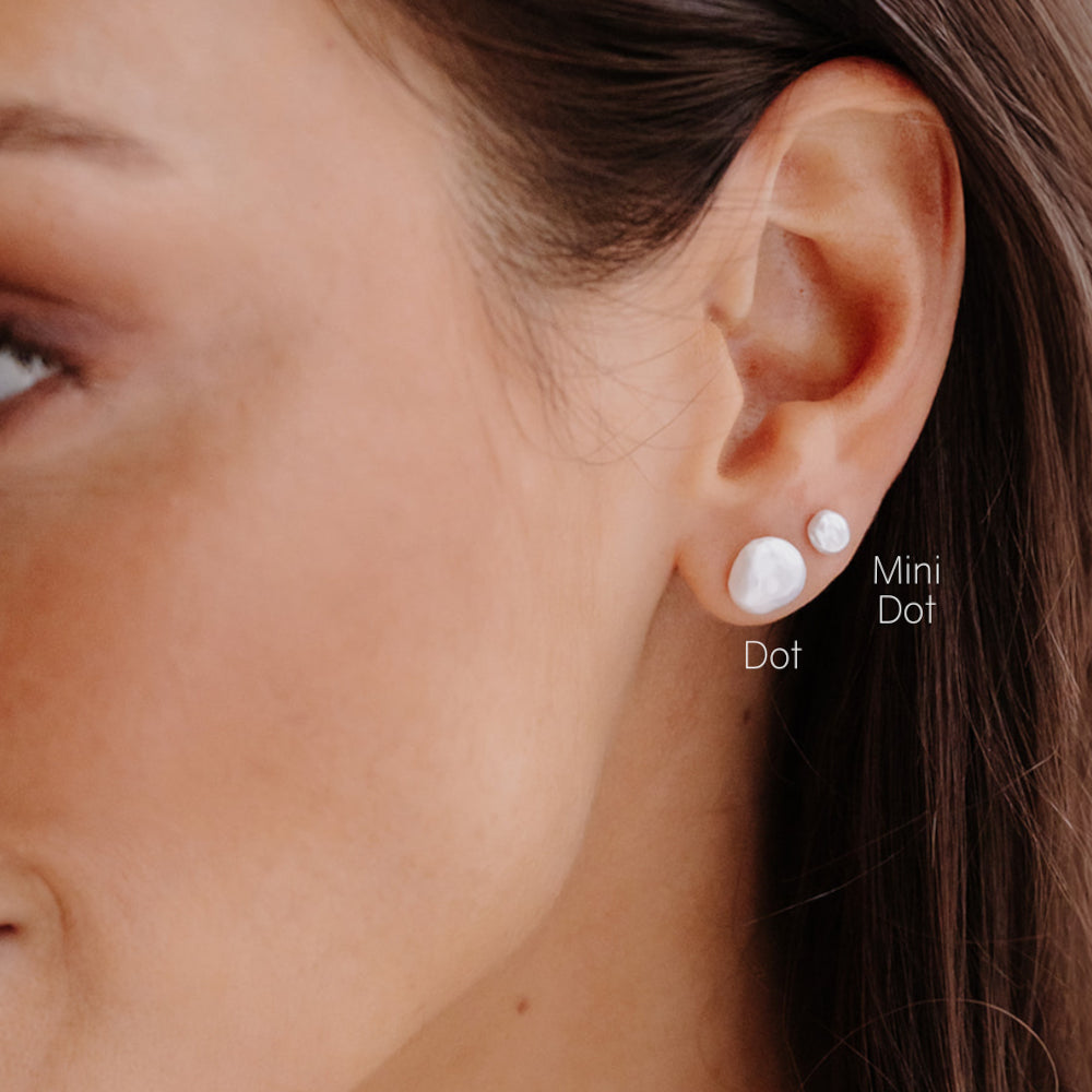 Dot Keshi Bridesmaids Stud Earrings