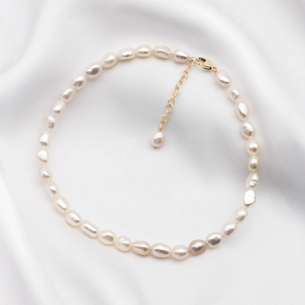 Alyssa All Baroque Pearl Anklet
