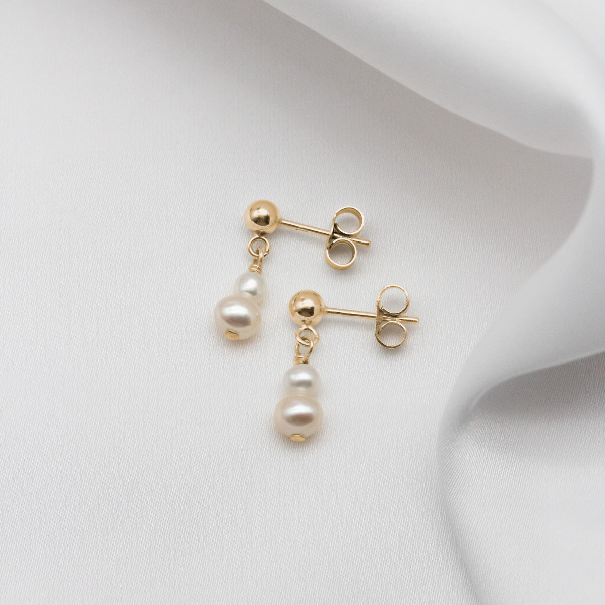 Two Pearl Necklace and Earring Set - Sophia