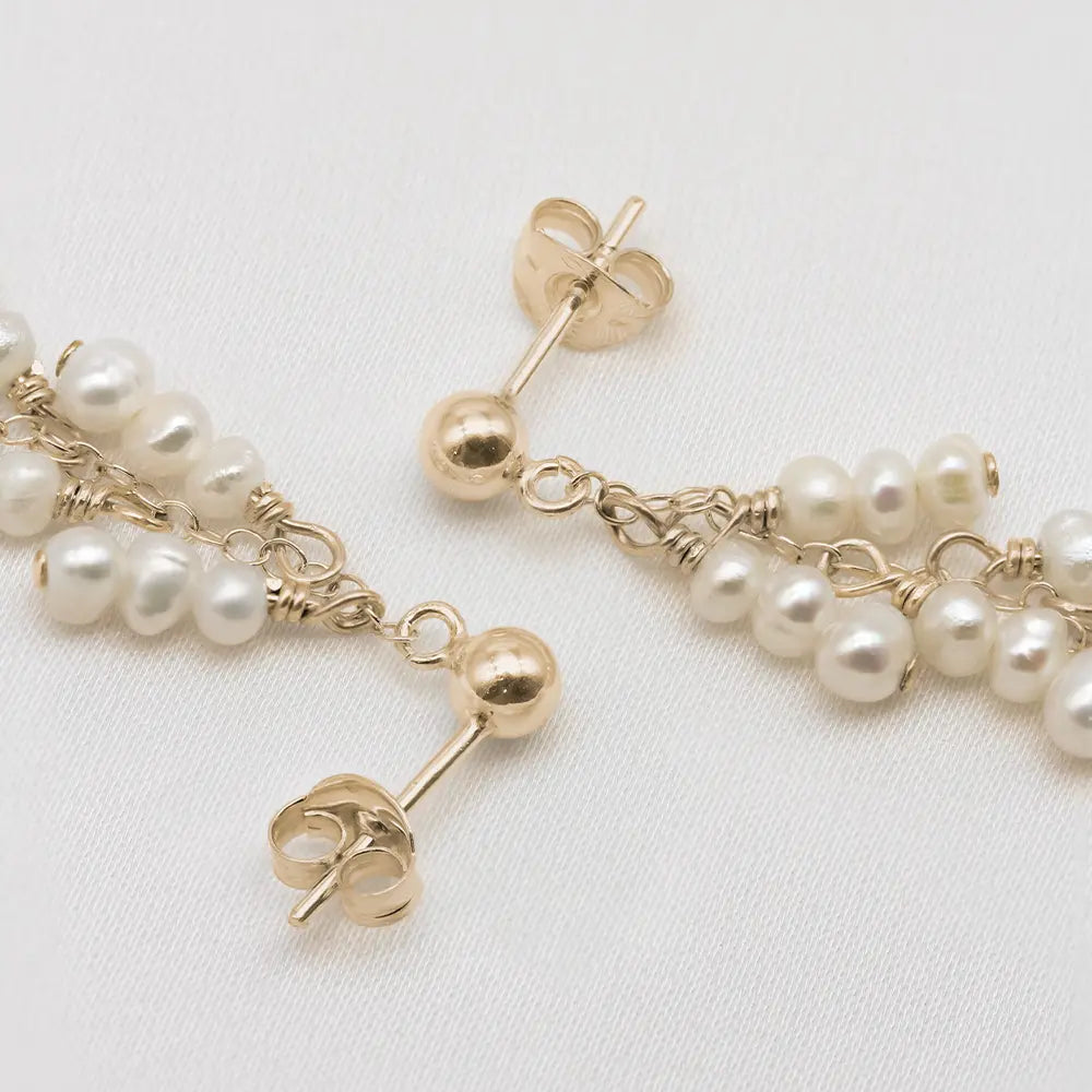 Delicate Bridal Earring and Necklace Set - Delilah