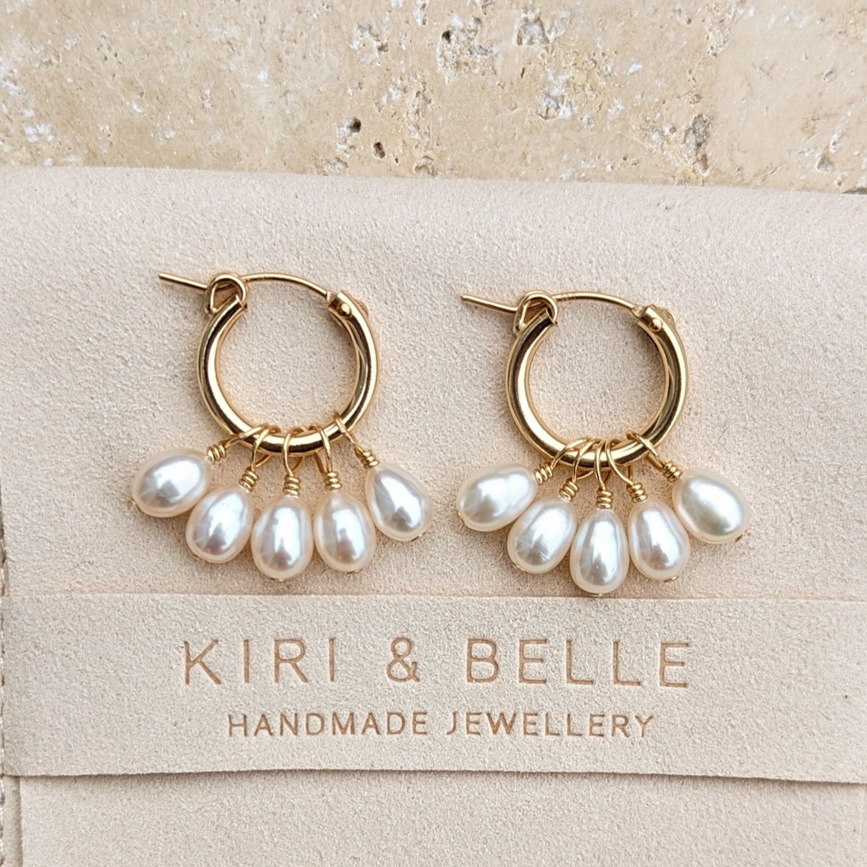 Gold Pearl Earrings