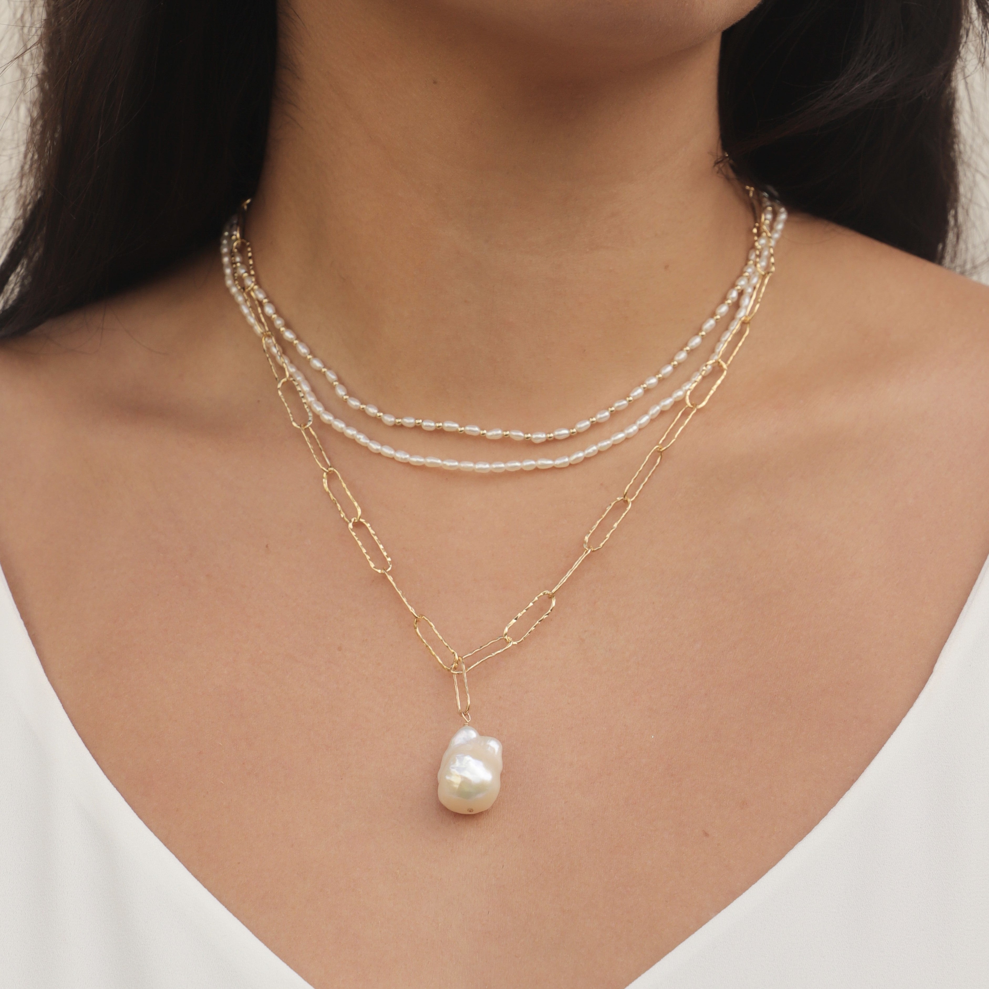 Layered Pearl Necklace