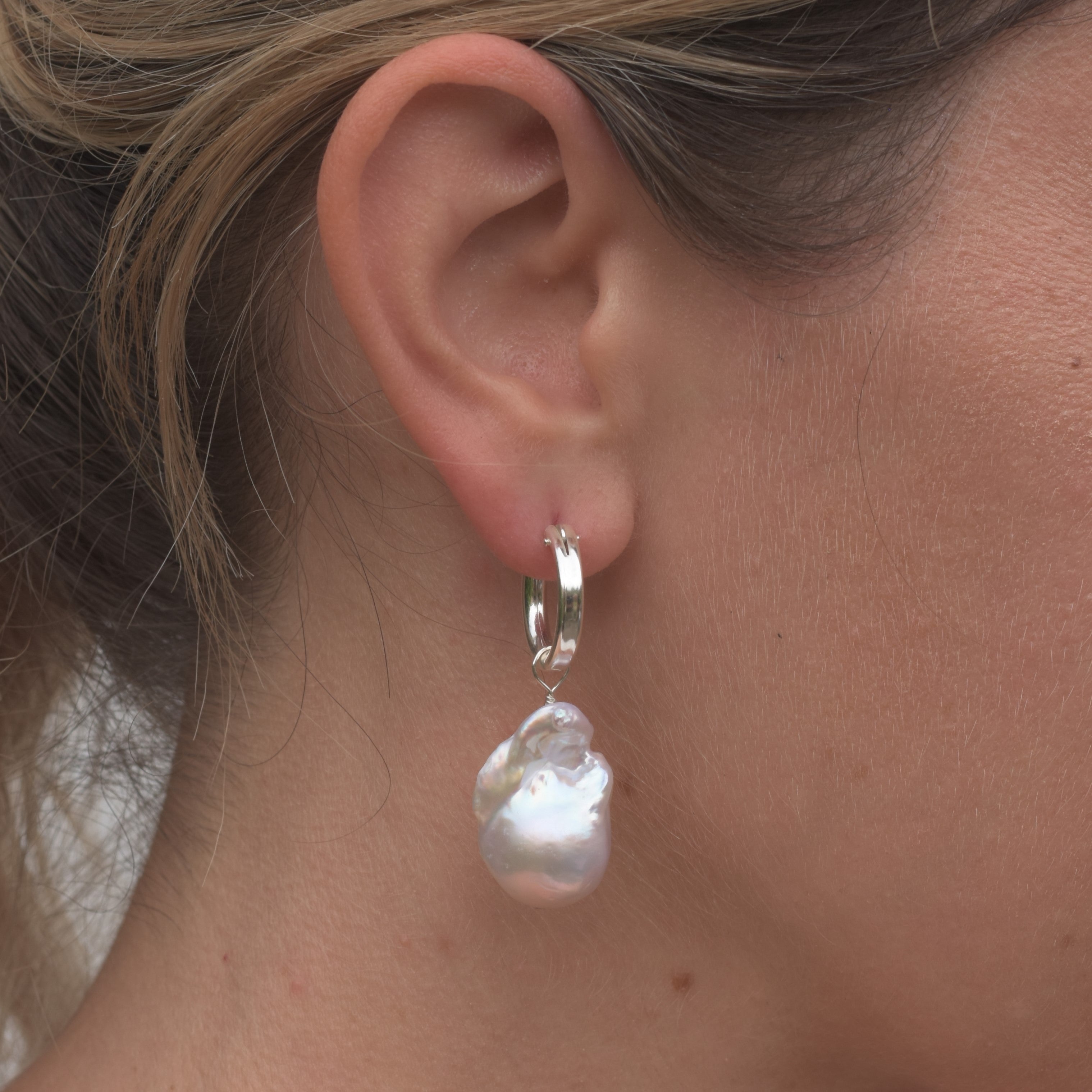 Silver Pearl Earrings