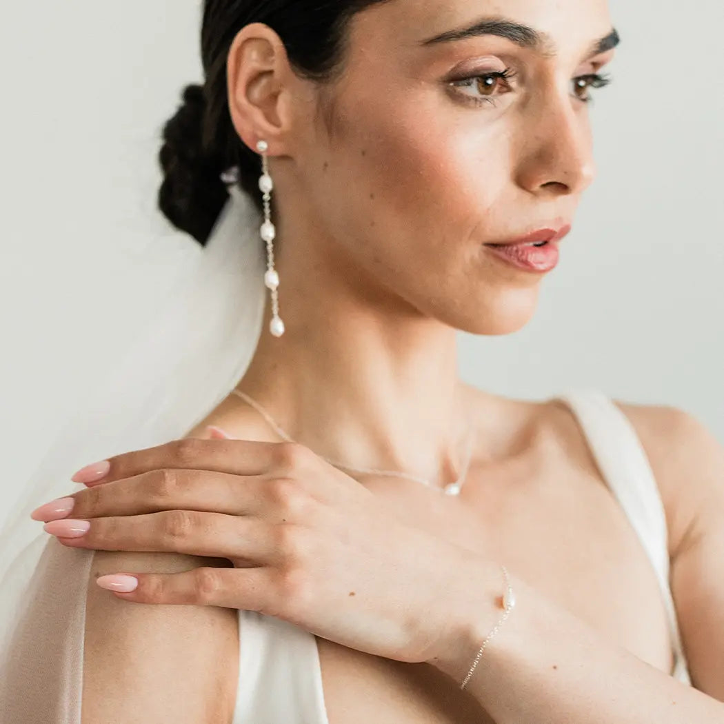 Classic Small Pearl Bridal Jewellery Set - Mini Cara