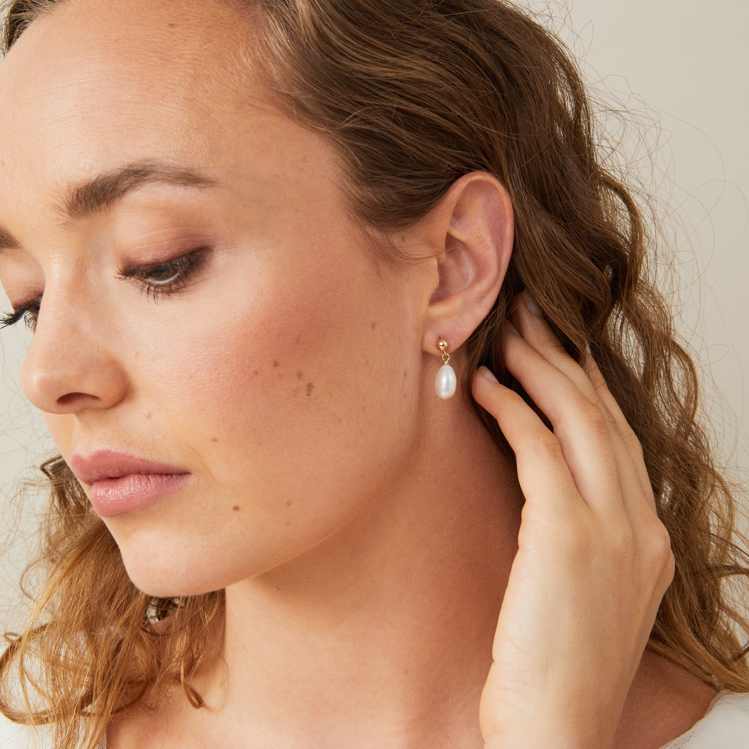 Elodie Bridal Pearl Stud Earrings