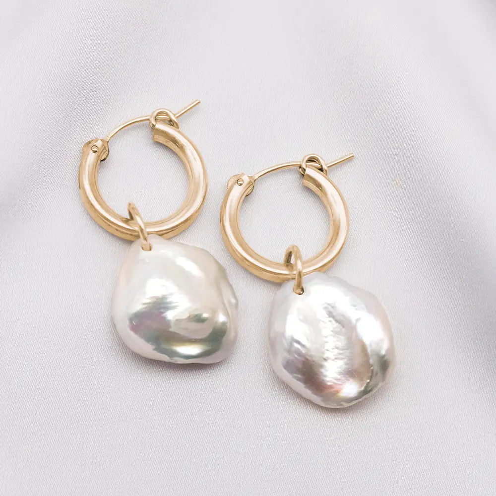 Clemmie Baroque Pearl Bridal Earrings