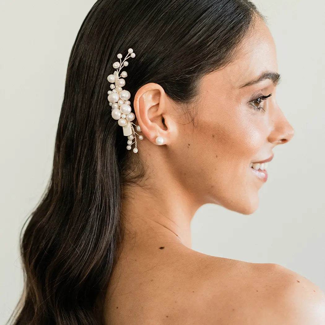 Large Pearl Bridal Hair Clip