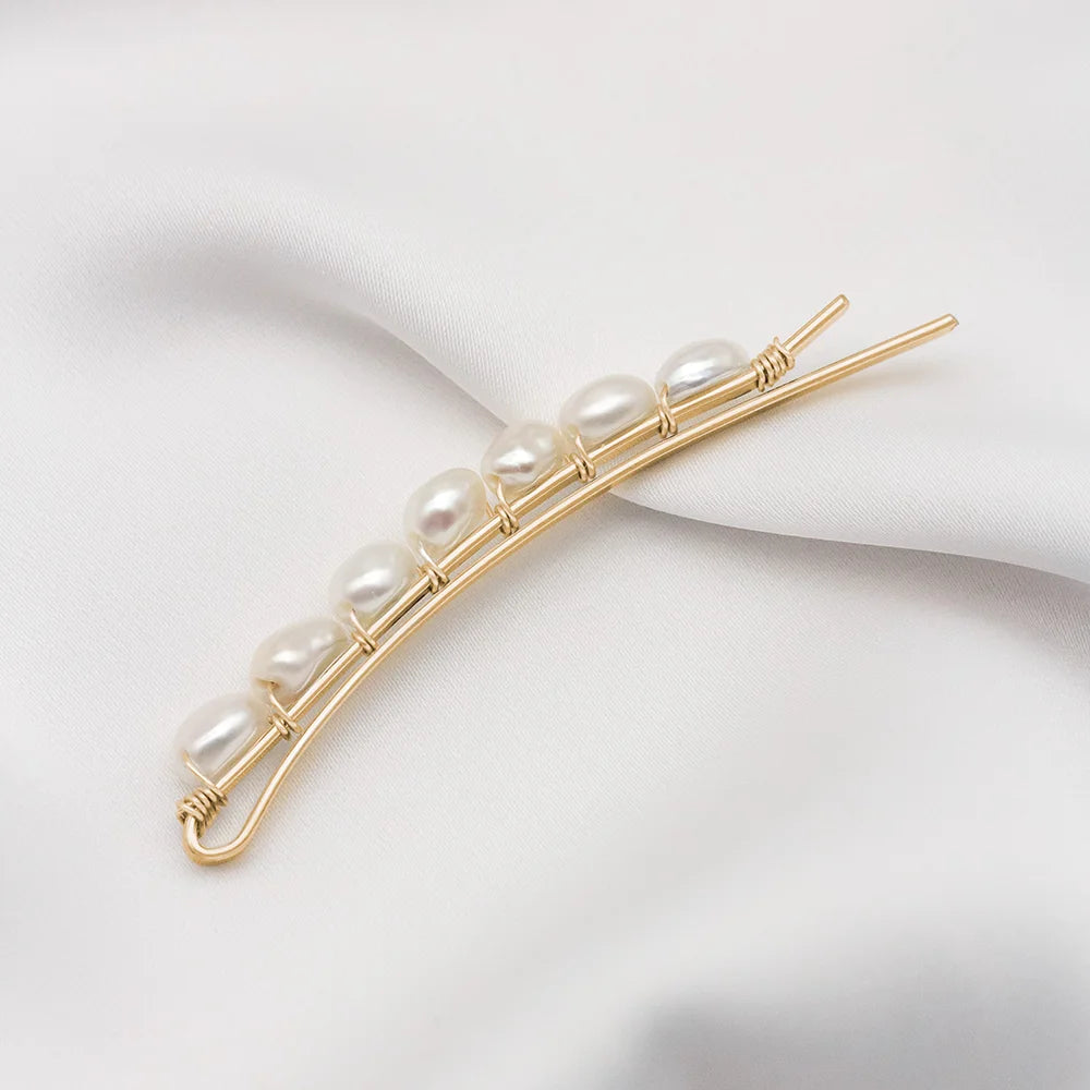 Alyssa Freshwater Pearl Hair Slide Short
