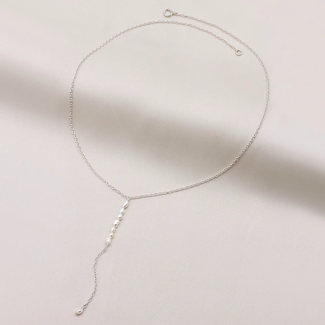 Kira Seed Long Pearl Necklace