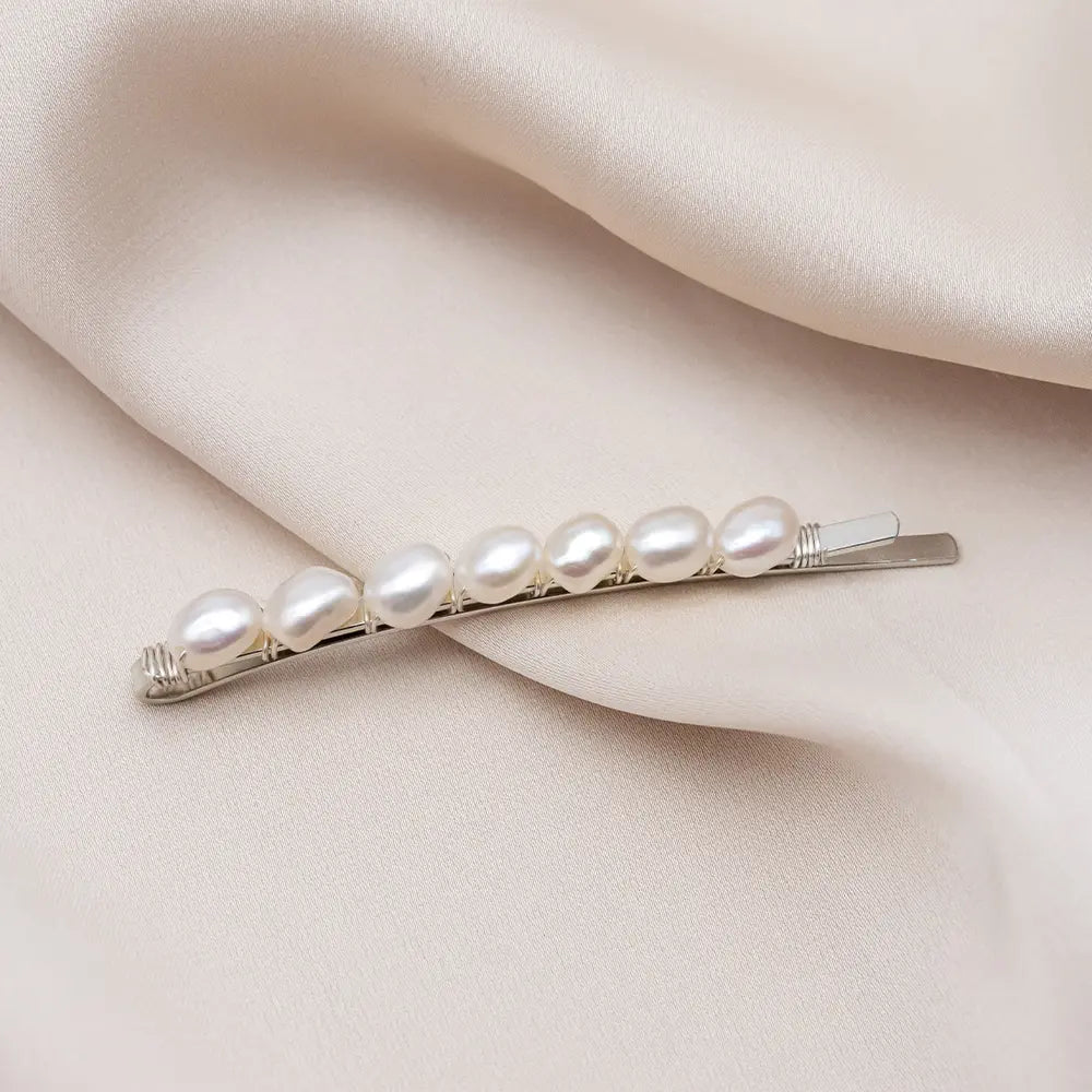 Alyssa Freshwater Pearl Hair Slide Short