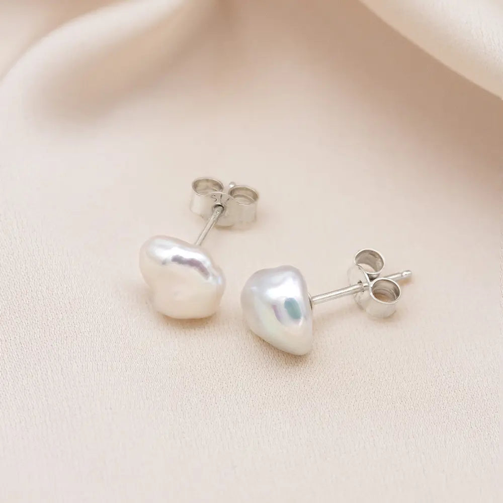 Dot Keshi Bridesmaids Stud Earrings