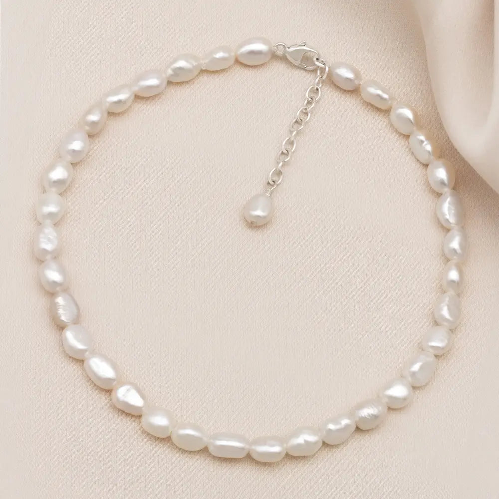 Alyssa All Baroque Pearl Anklet