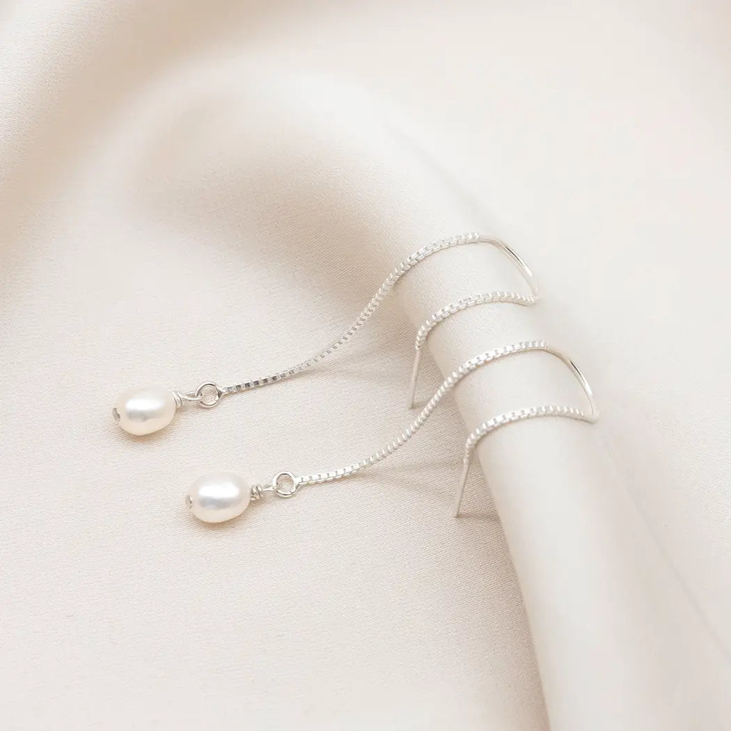 Lola Bridal Pearl Drop Earrings