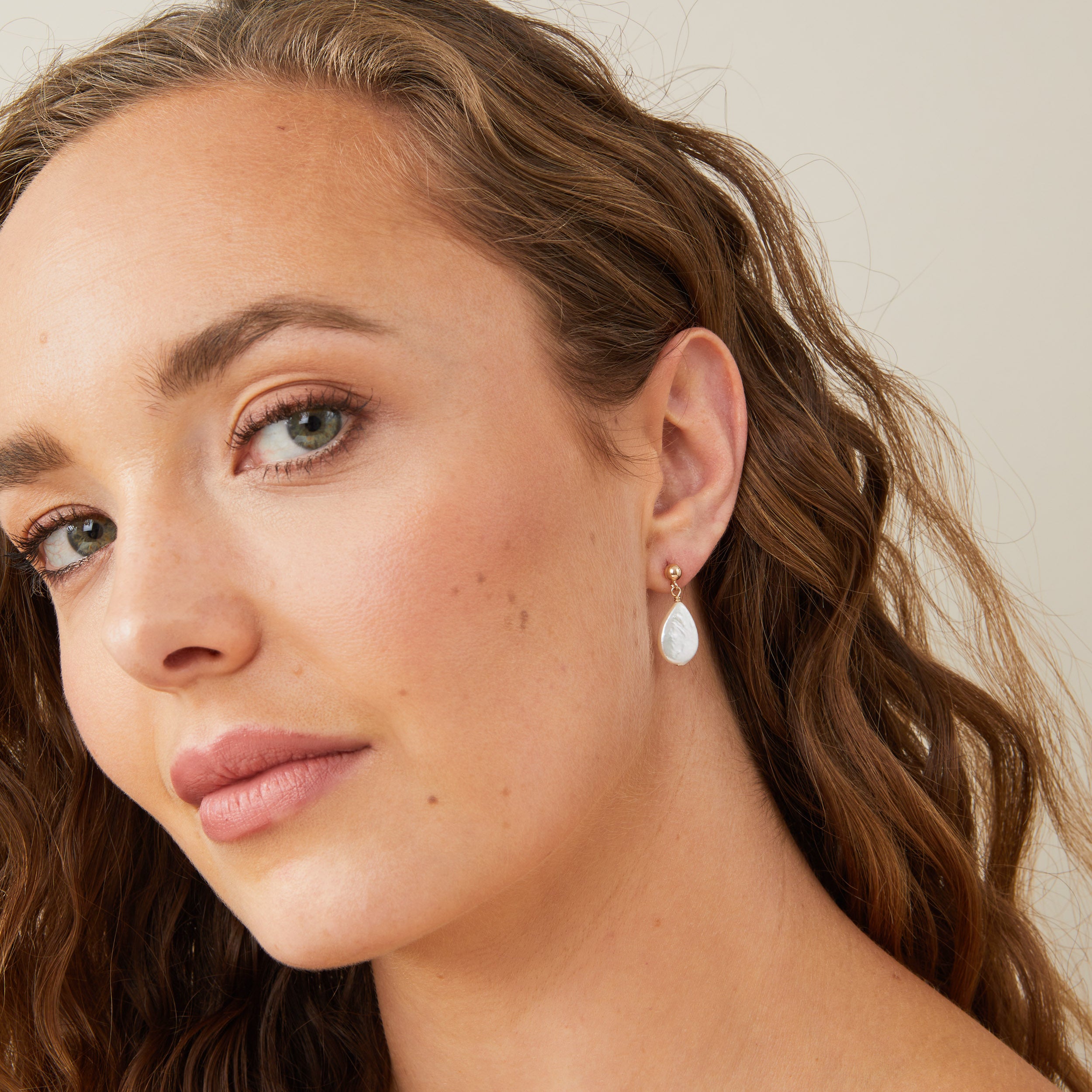 Gaia Large Pearl Drop Bridesmaid Earrings