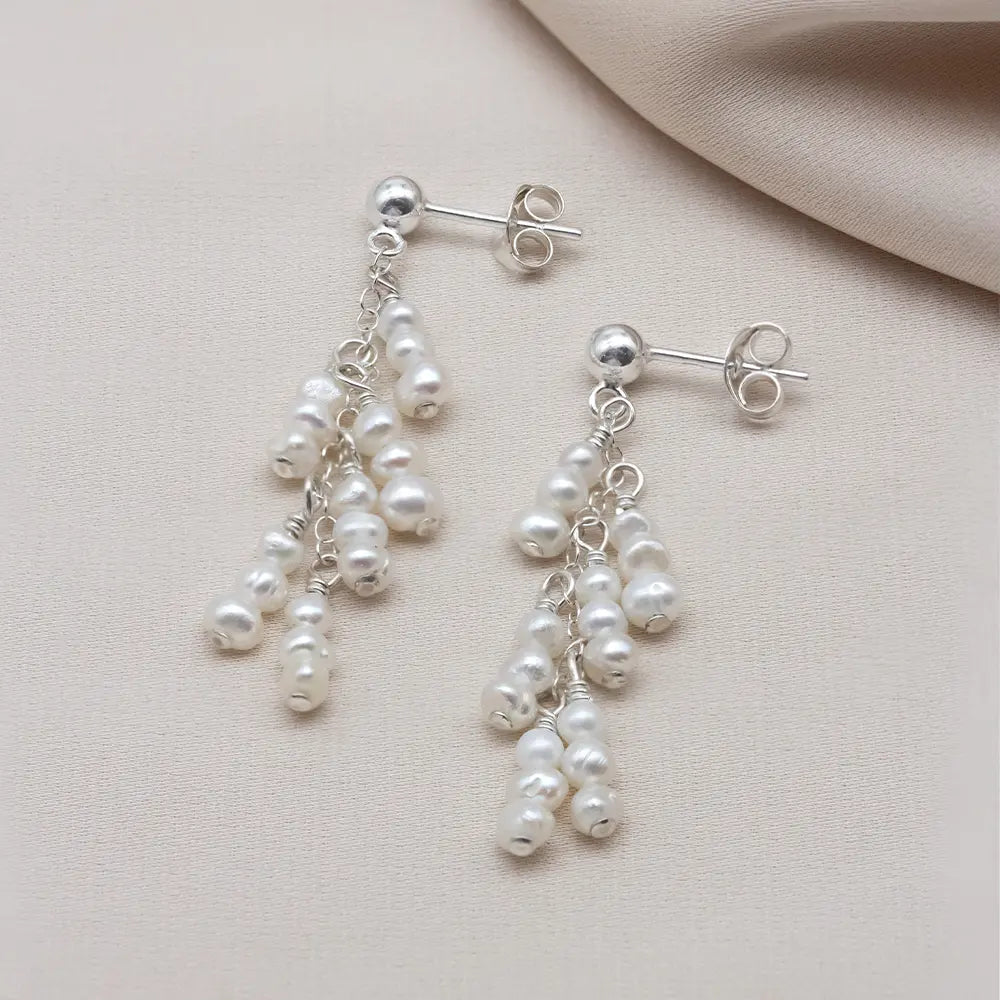 Delicate Bridal Earring and Necklace Set - Delilah