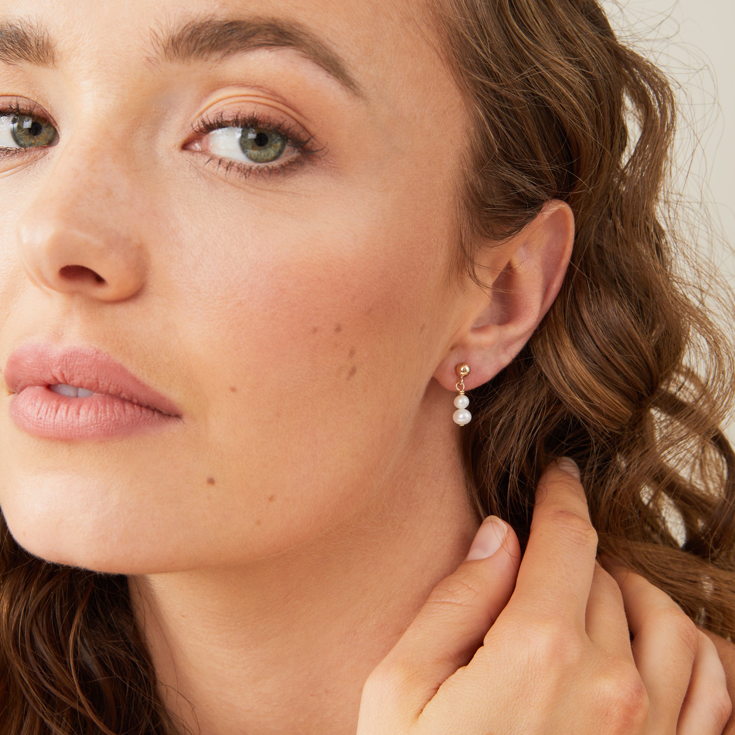 Sophia Double Drop Pearl Earring